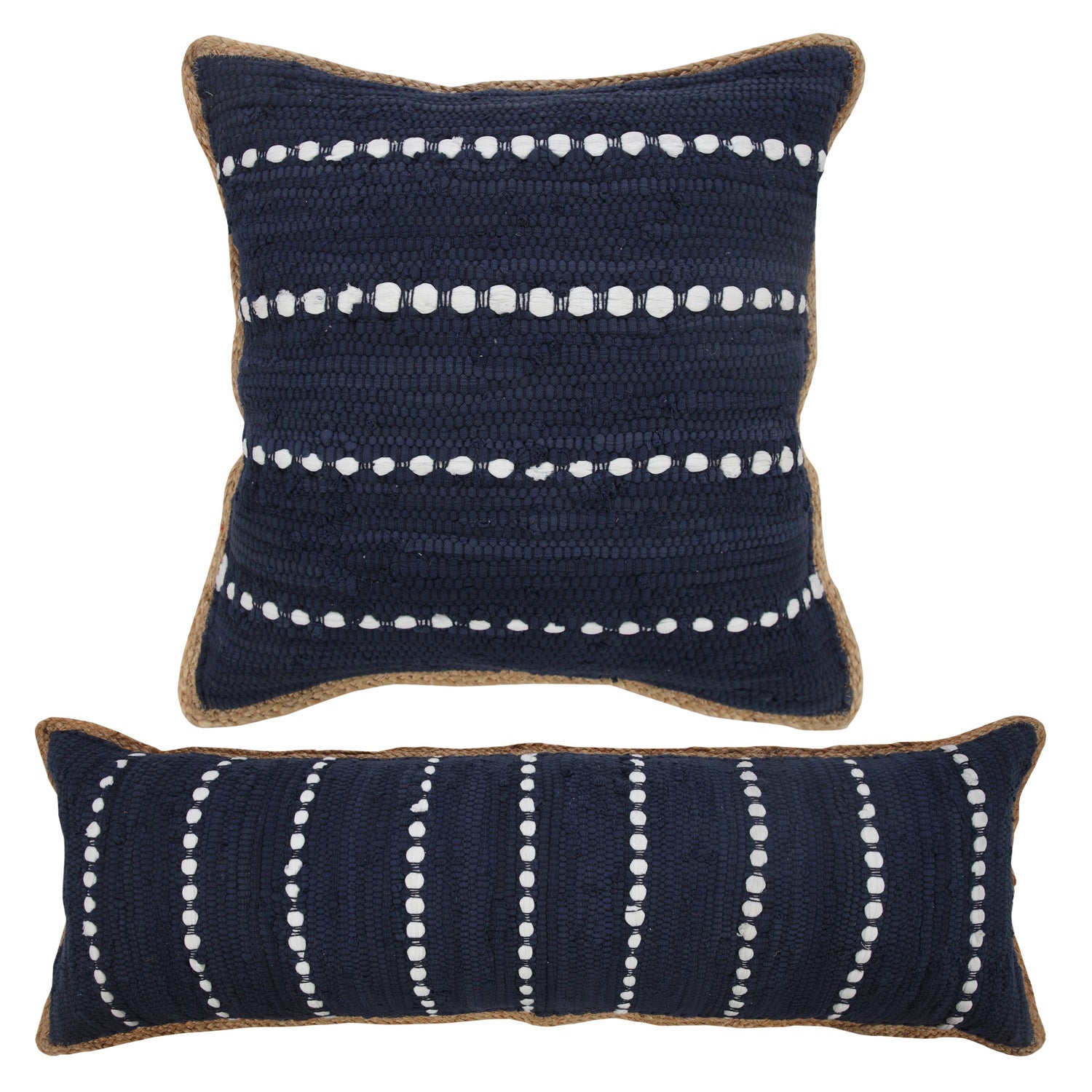 Jute Bordered Throw Pillow
