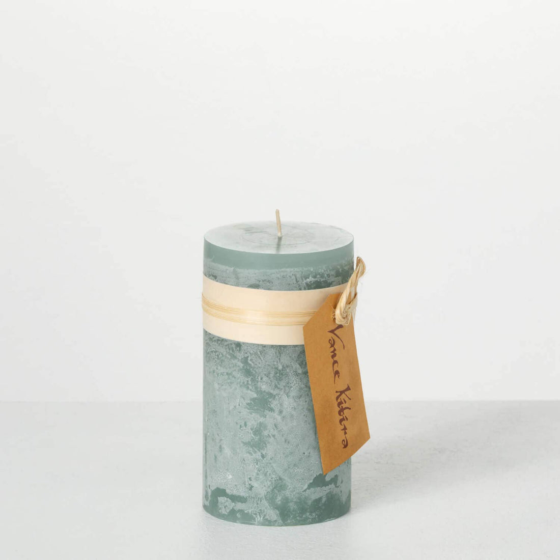 Sage Timber Pillar Candle
