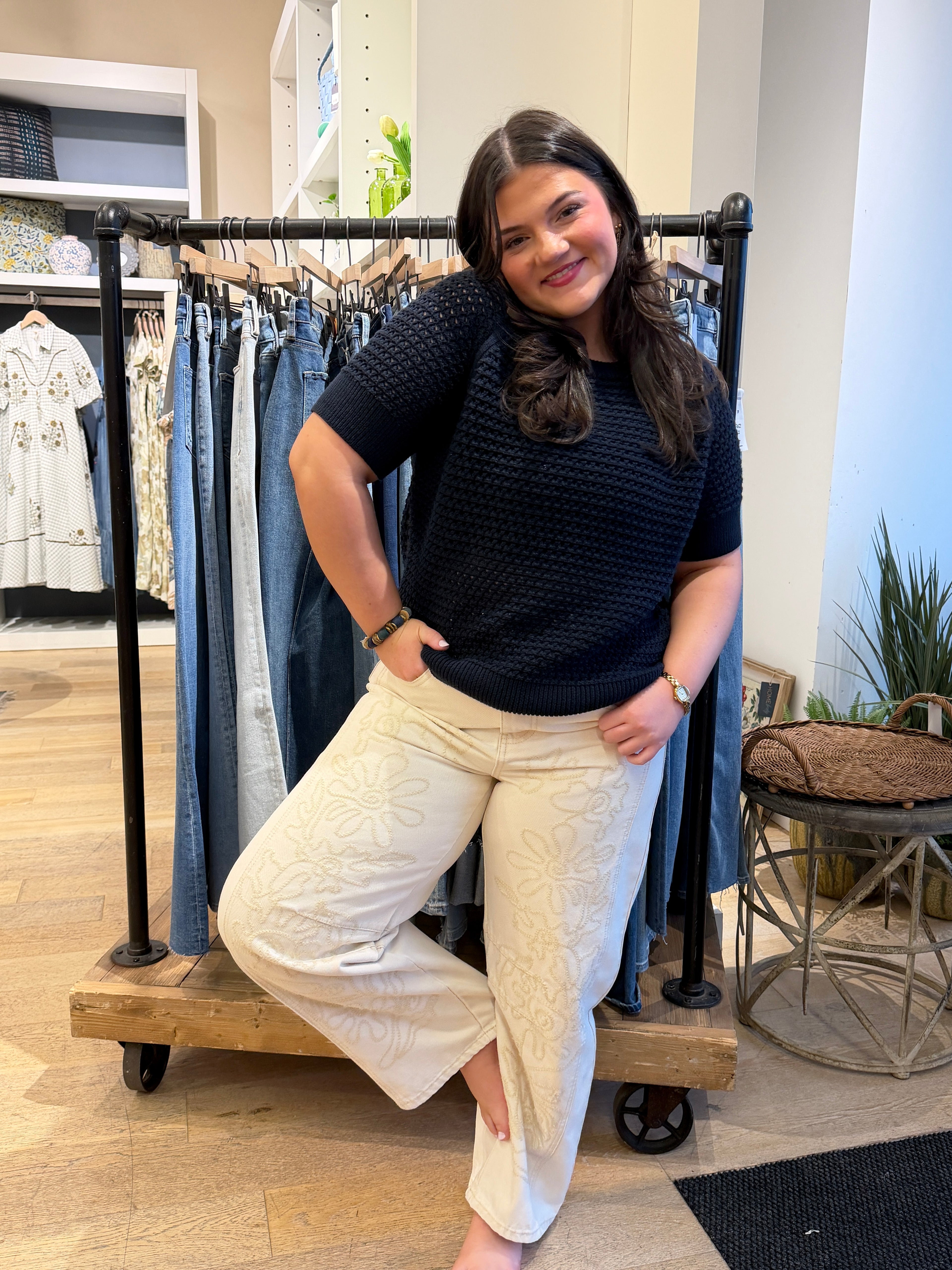 Short Sleeve Knit Top