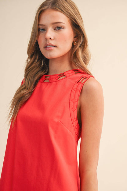 Radiant Embroidered Shift Dress