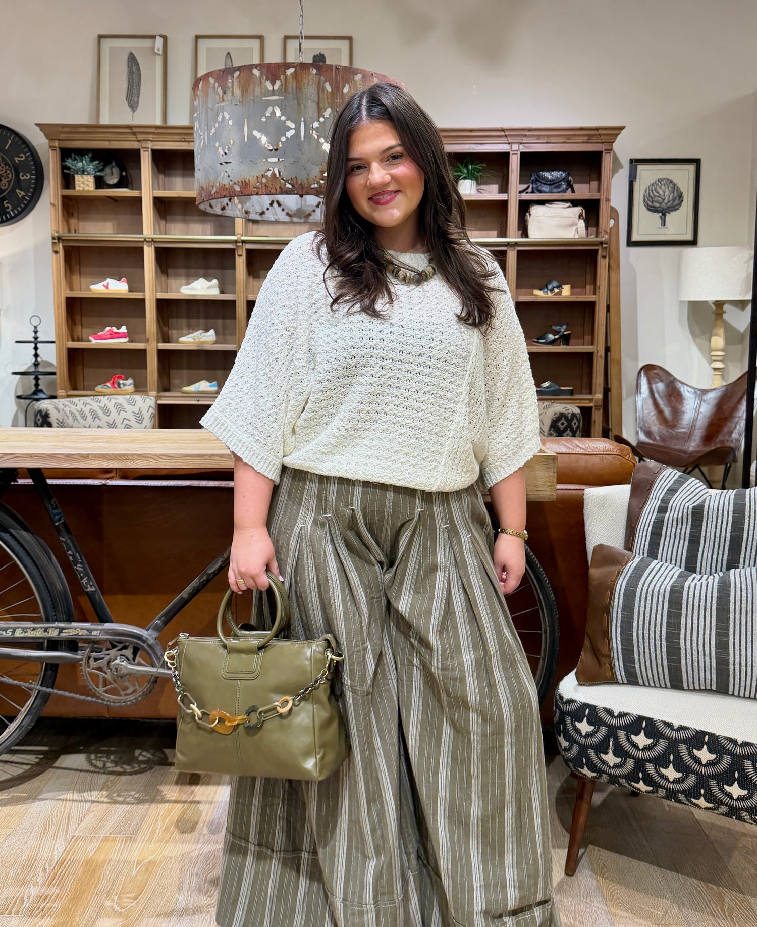 Stripe Wide Leg Pants