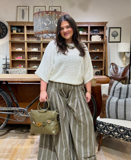 Stripe Wide Leg Pants