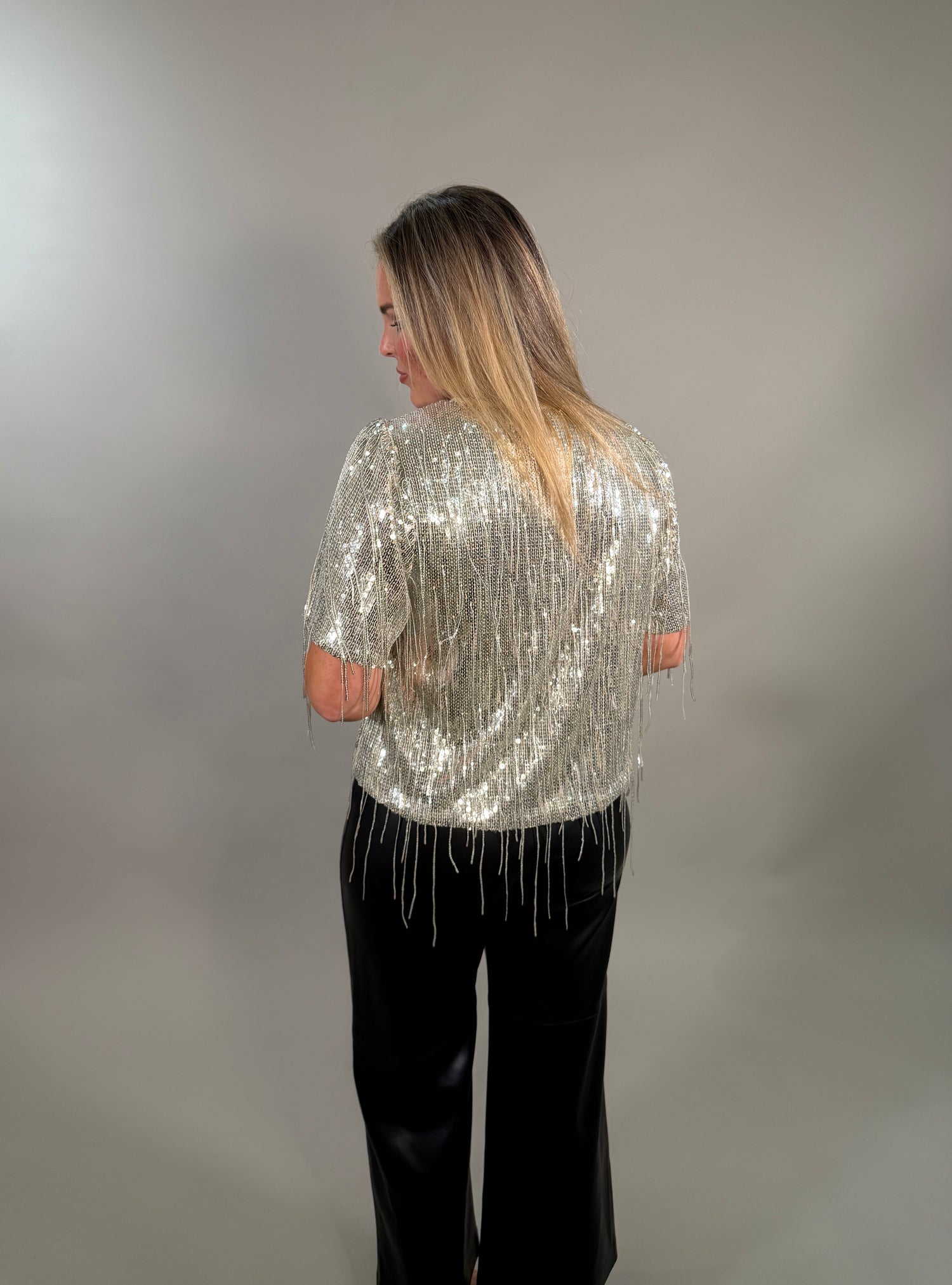 Fun &amp; Festive Fringe Sequin Tee