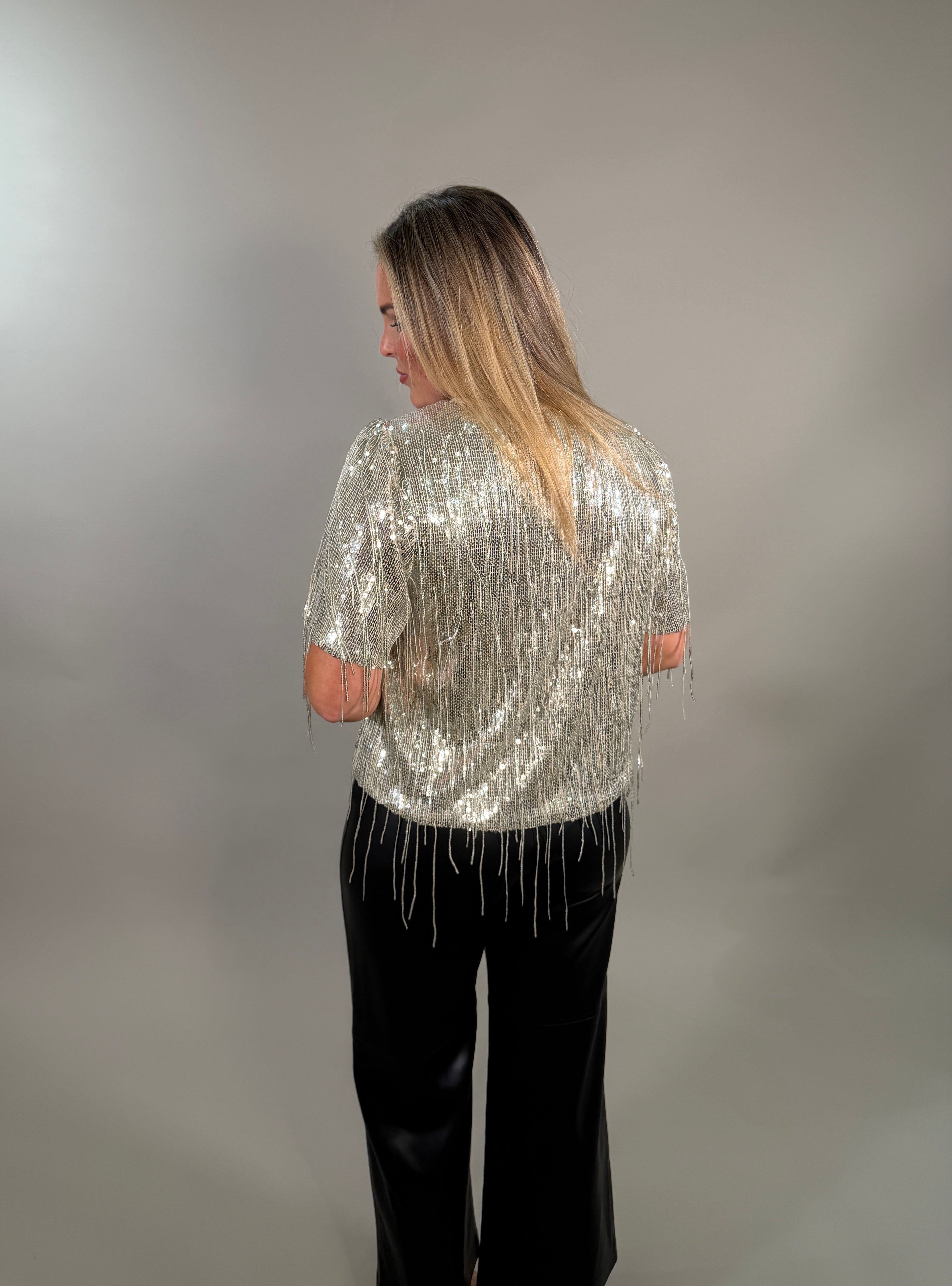 Fun &amp; Festive Fringe Sequin Tee