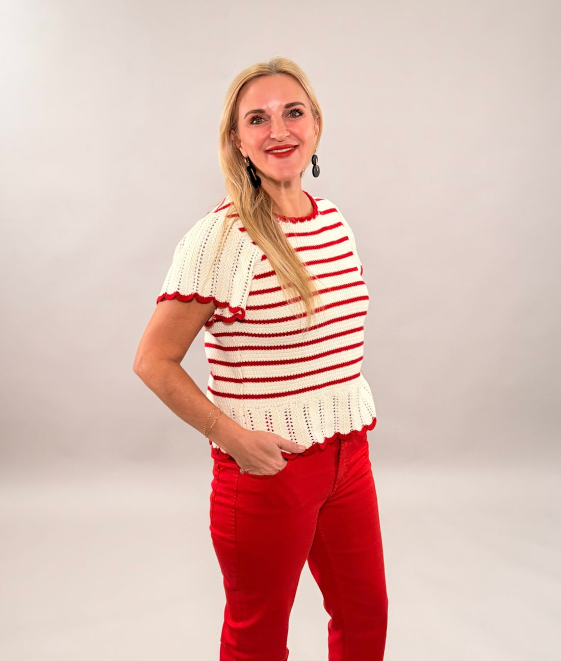 Boho Crochet Ruffle Sweater