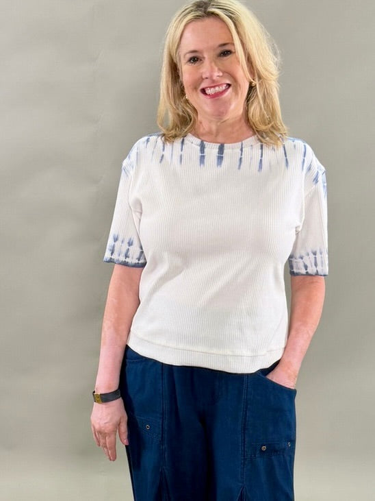 Relaxed Tie-Dye Ribbed Tee