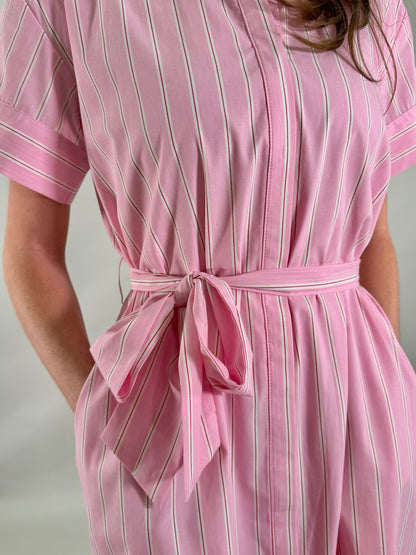 The Seaside Stripe Midi Shirtdress
