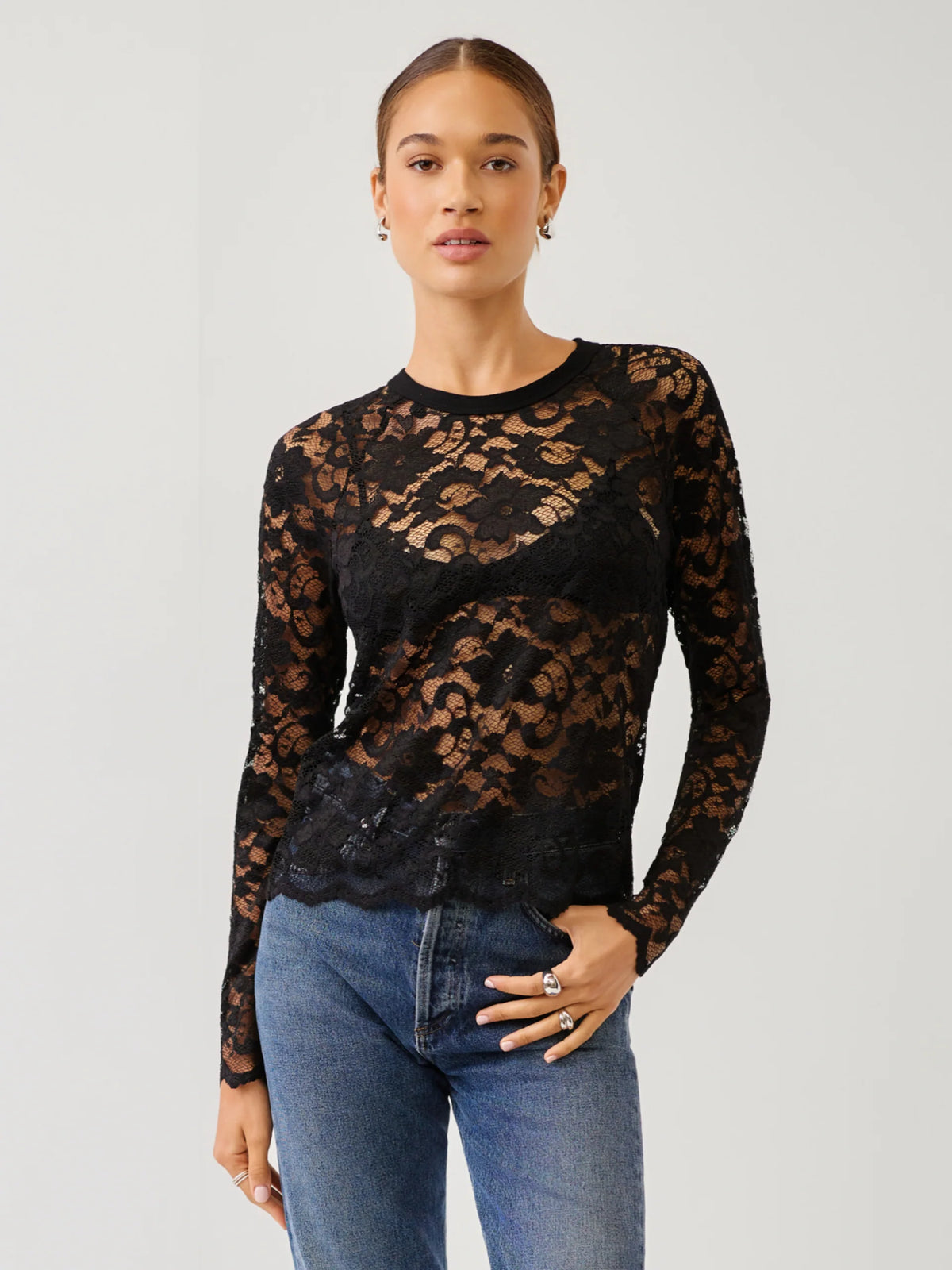 Sheer Floral Mariena Lace Top