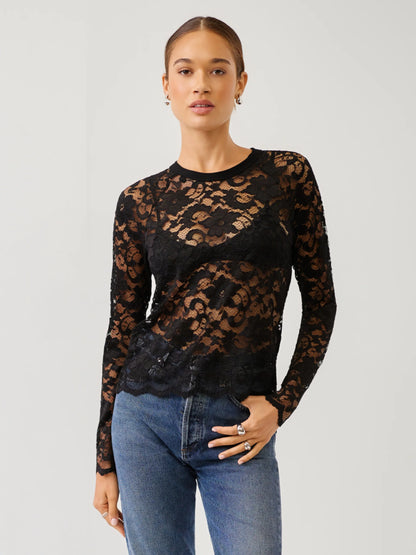 Sheer Floral Mariena Lace Top