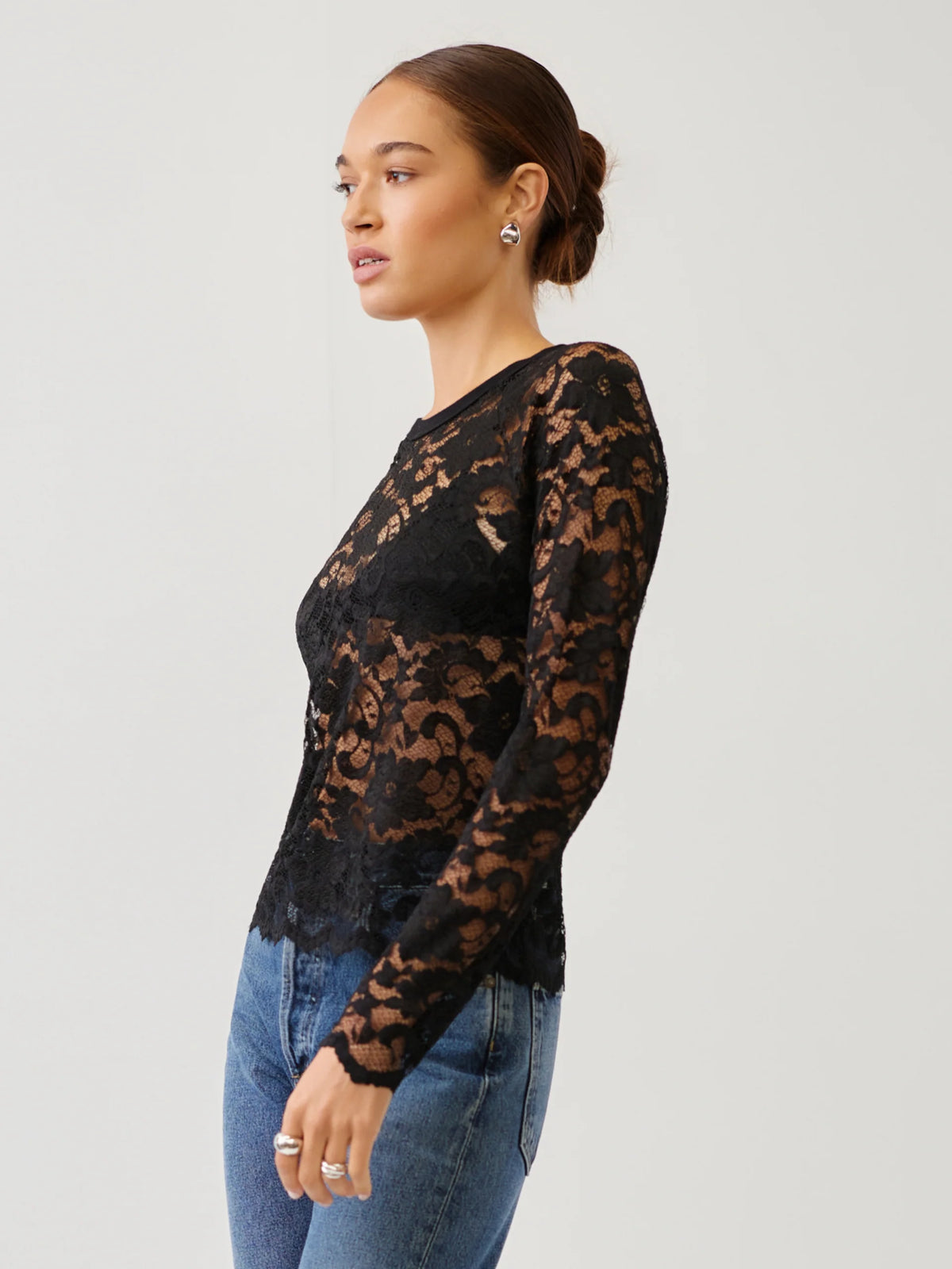 Sheer Floral Mariena Lace Top