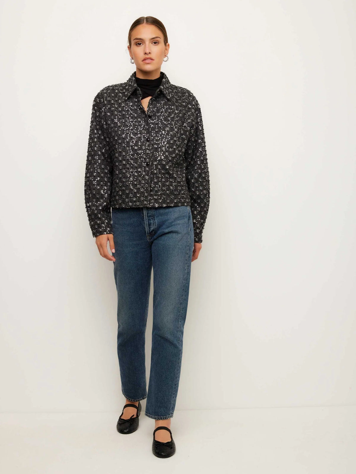 Allora Sequin Shirt Jacket
