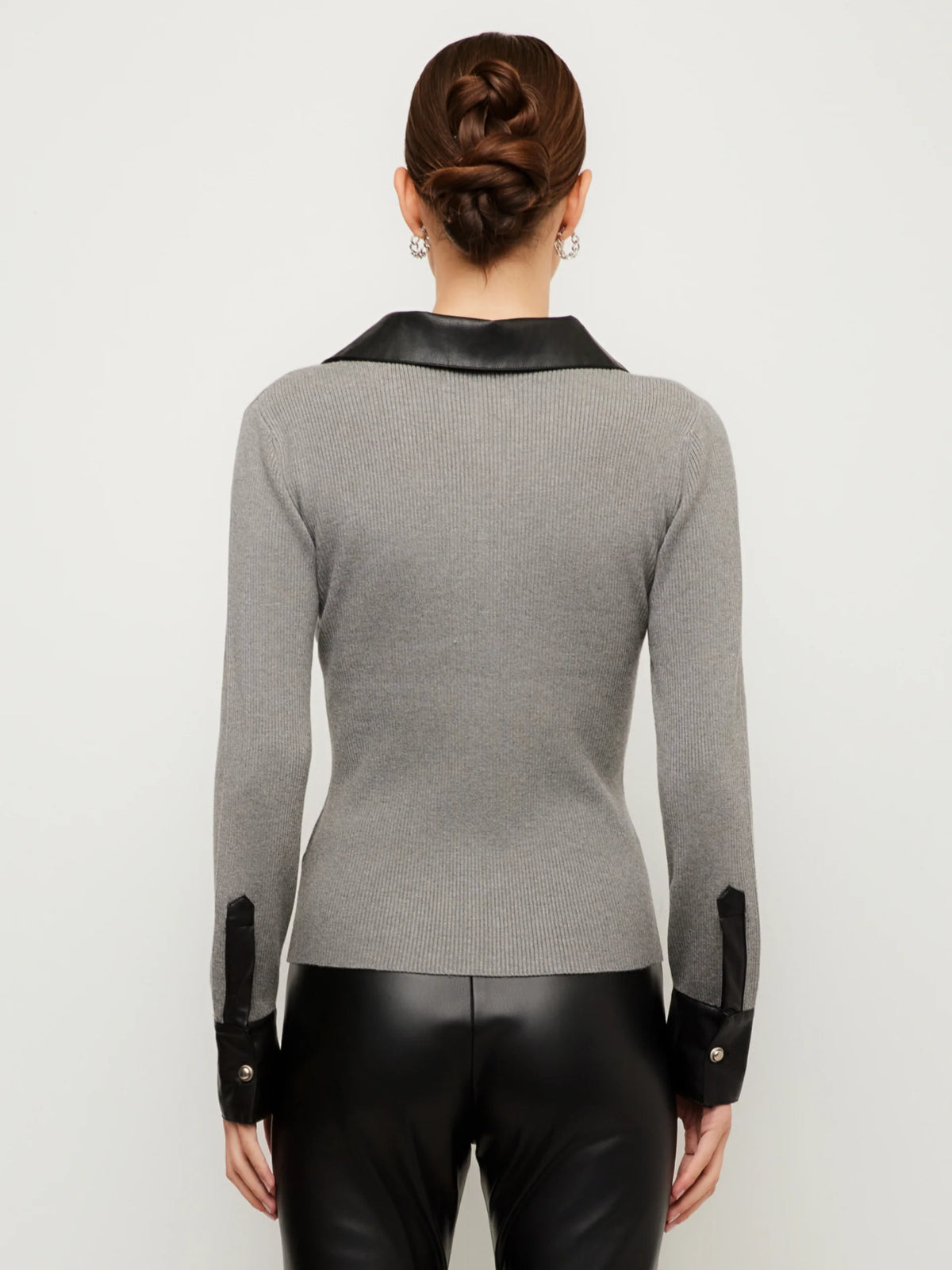 Isabella Faux Leather Top