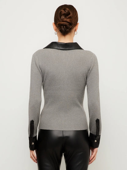 Isabella Faux Leather Top
