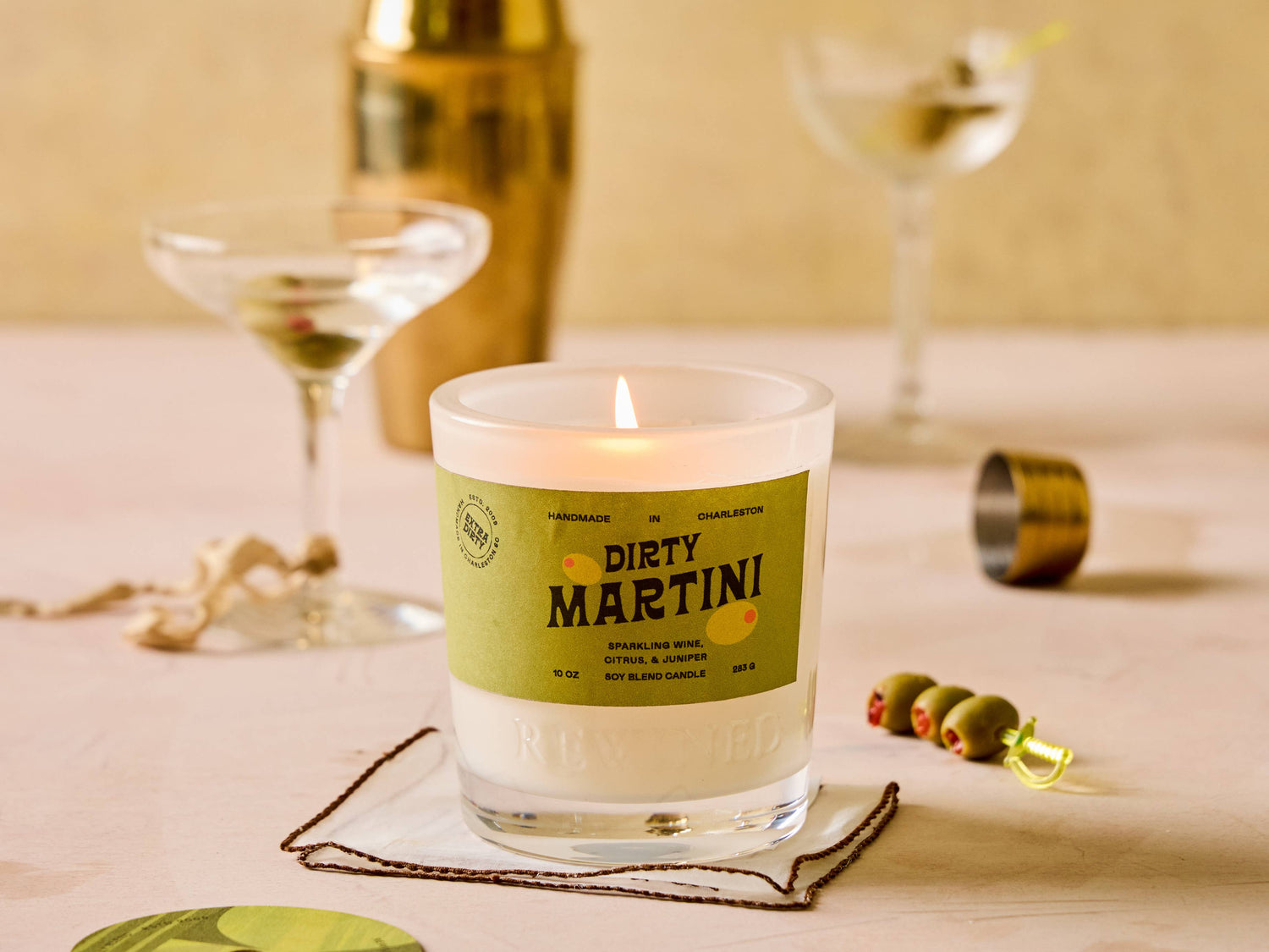 Rewined Dirty Martini Candle