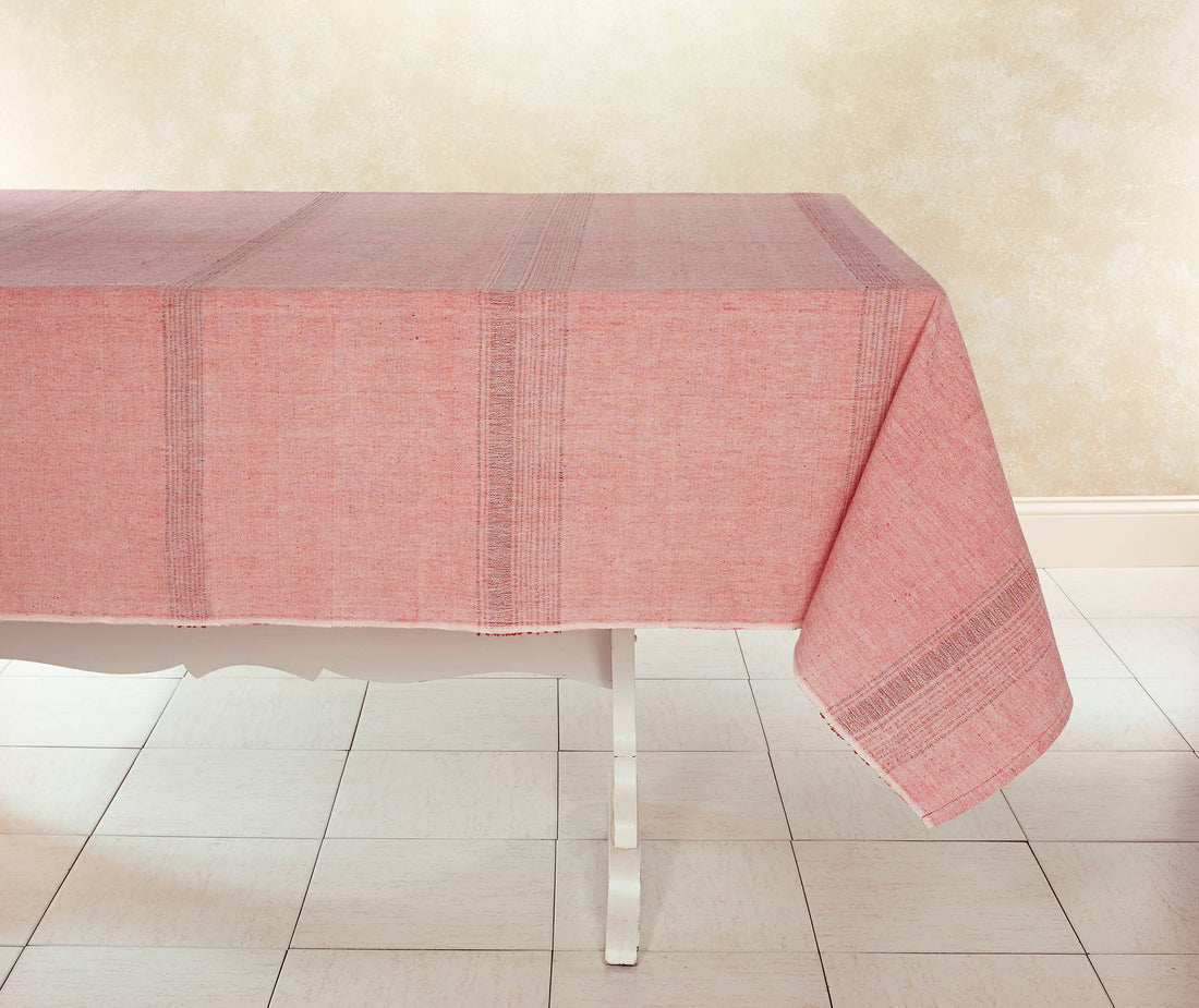 Sunrose Tablecloth, Handwoven Cotton