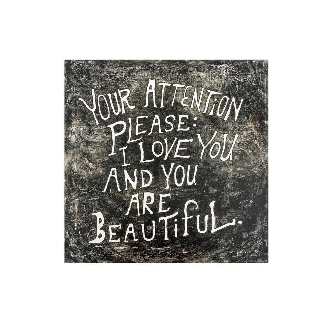8"x8" Your Attention Please Art Poster