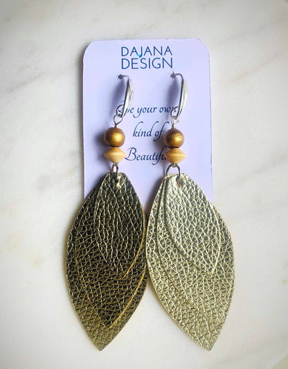 Layered Leaf Earrings