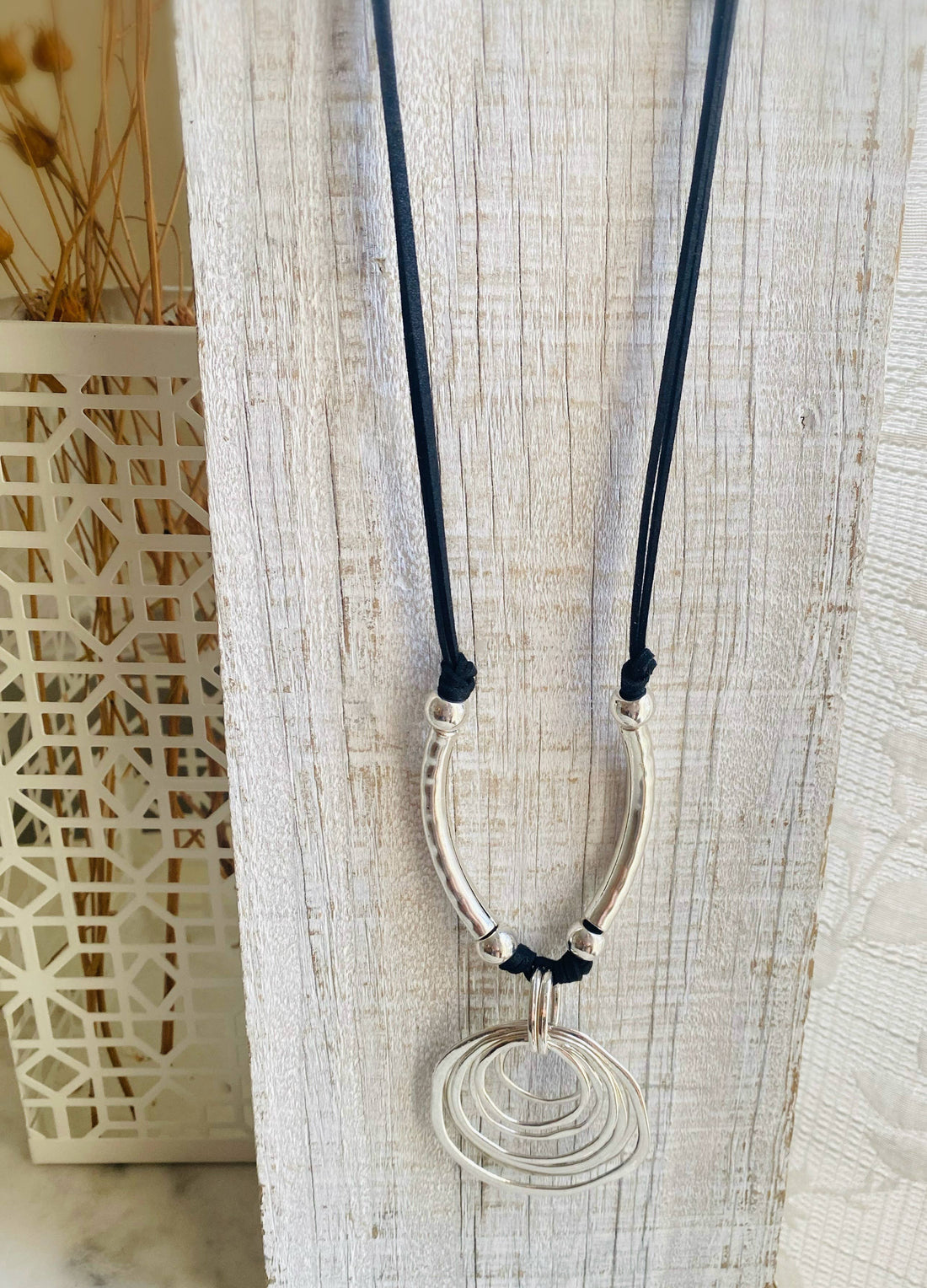 Trendy Black Vegan Necklace 