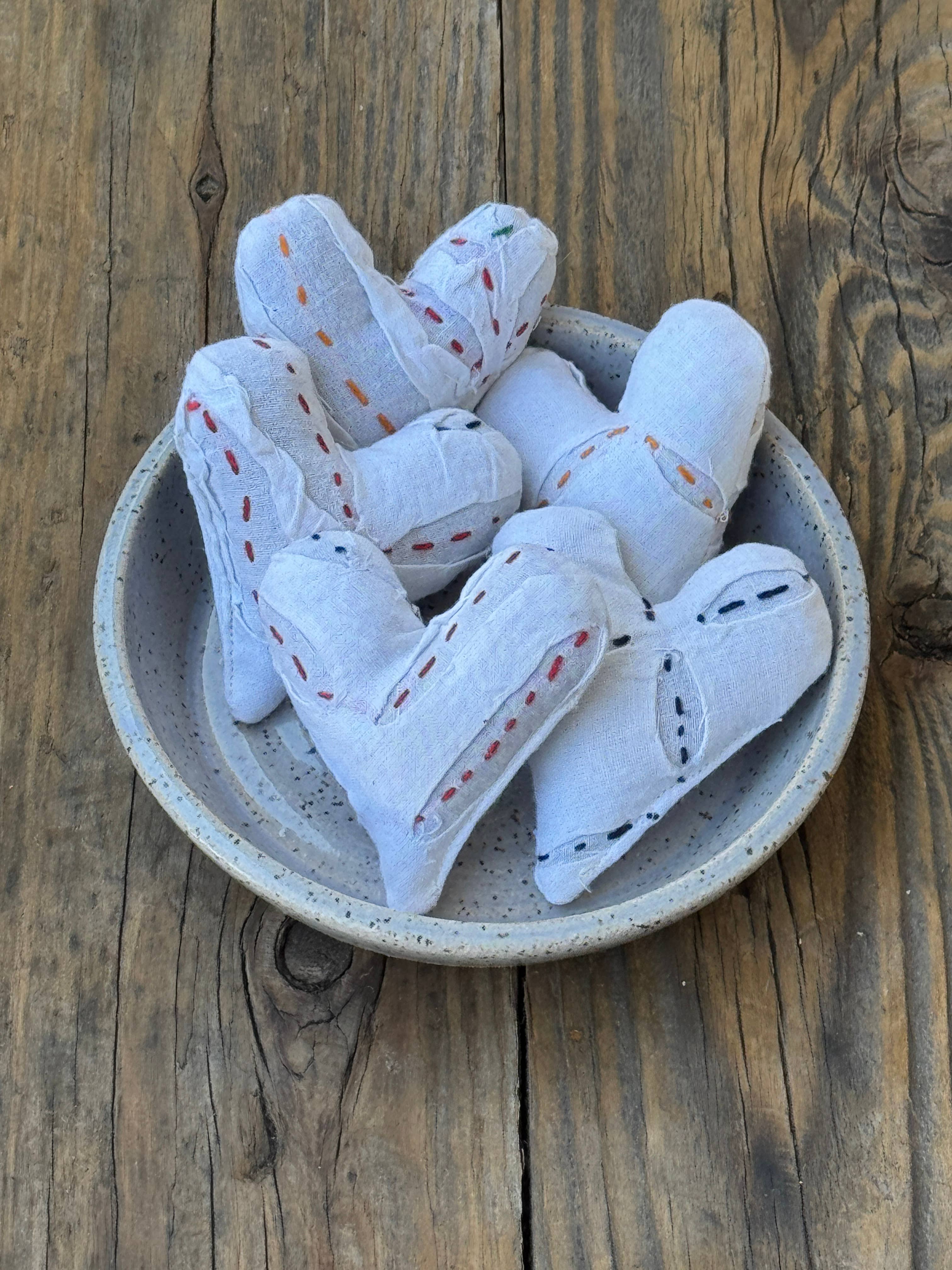 White Lavender Heart Sachet