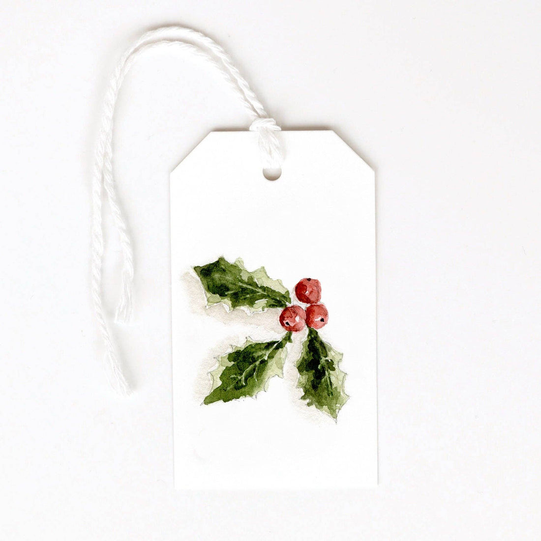 Set of 8 Holly berry gift tags