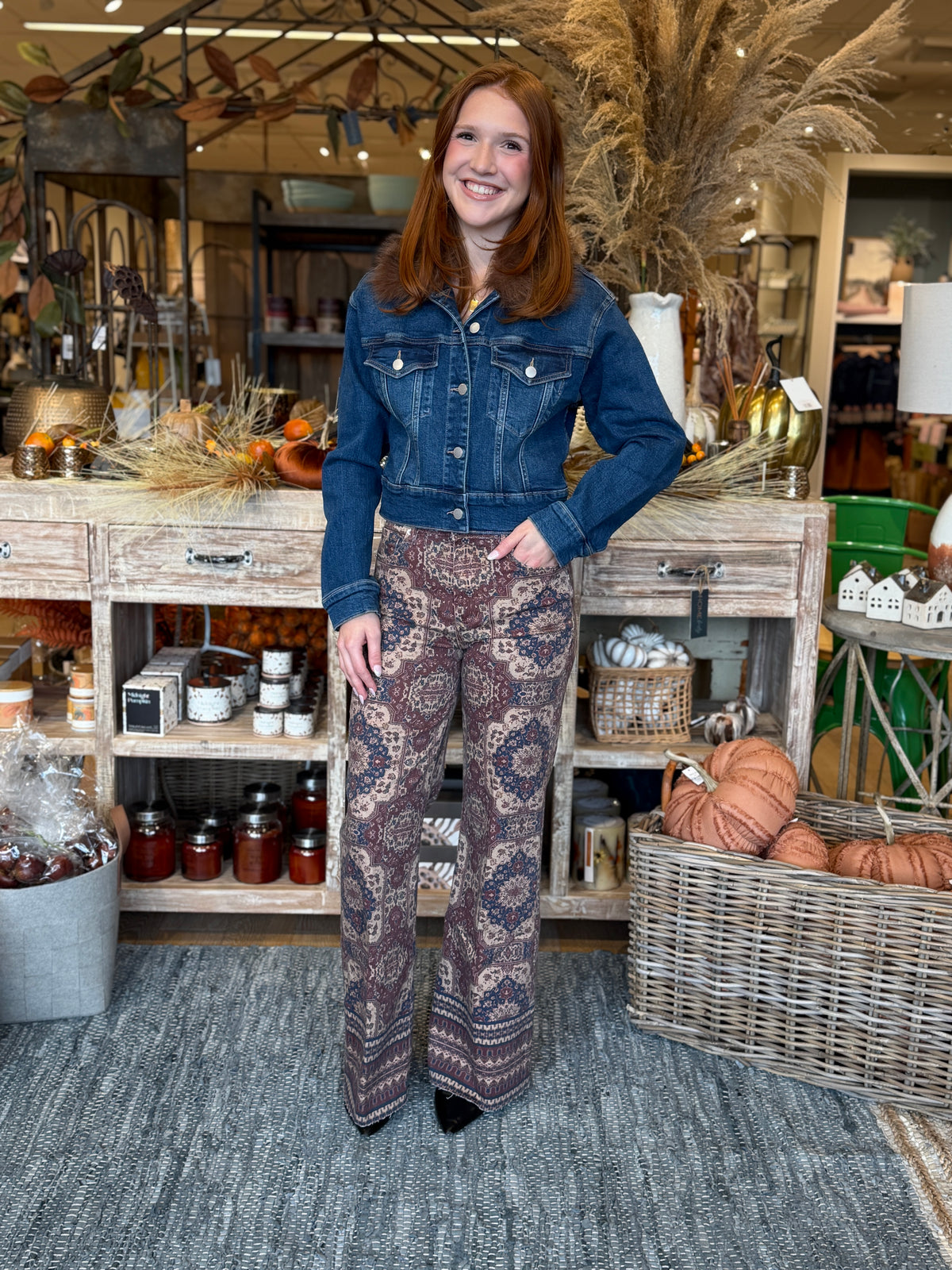 High-Rise Wide Leg Tapestry Pant | Dear John Fiona