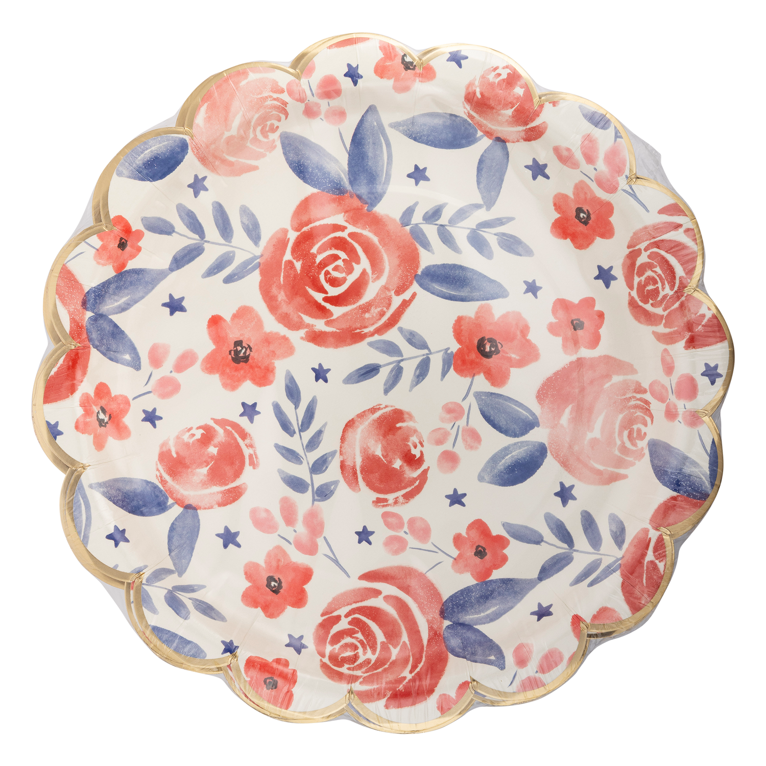 Watercolor Floral Paper Plate