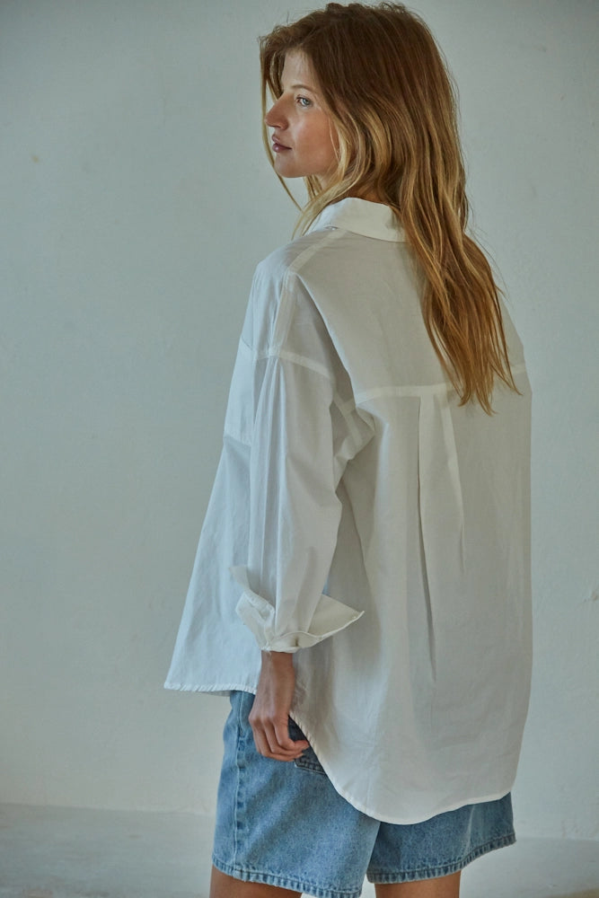 Staple White Button Down