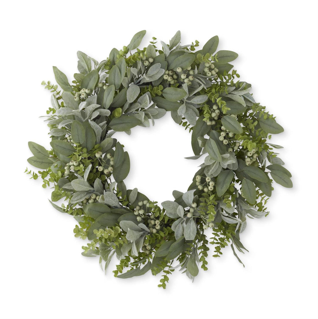 30-Inch Mixed Green Foliage with Berries Wreath