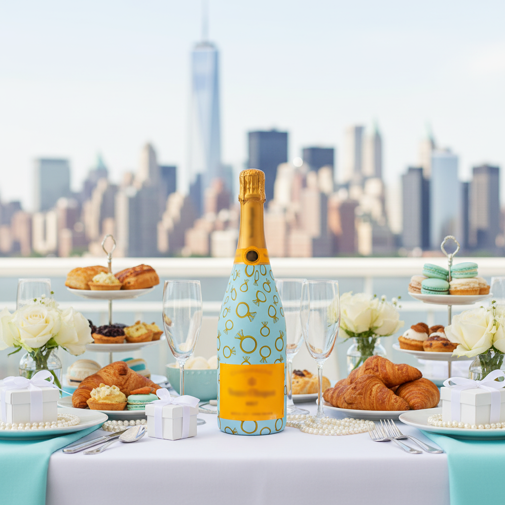 Blue Engagement Ring - Champagne Collection