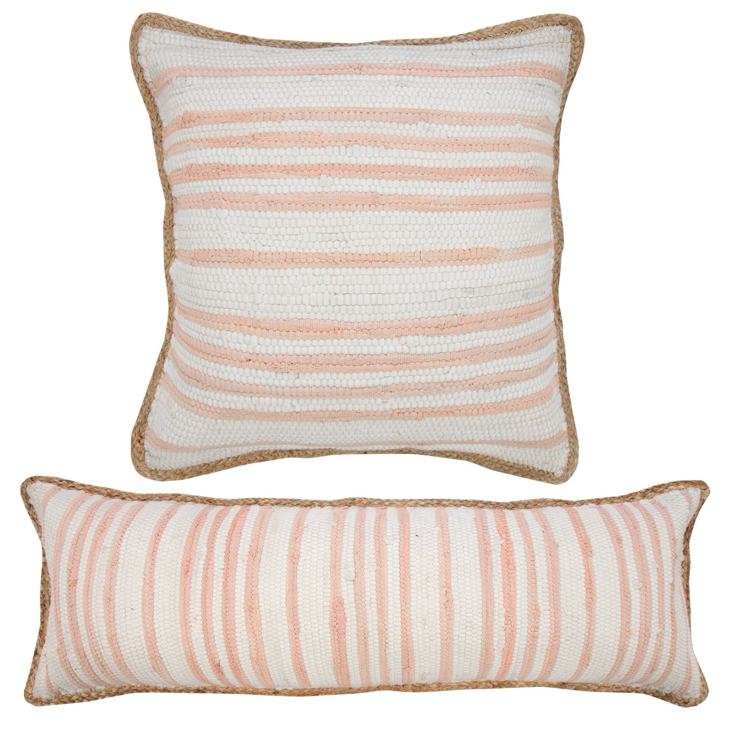 Jute Bordered Throw Pillow