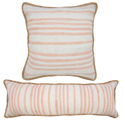 Jute Bordered Throw Pillow