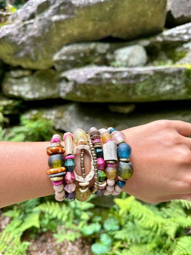 Intricate Stack Bracelet | Camel