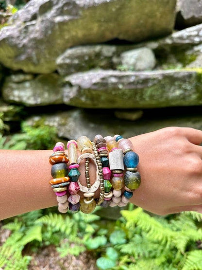 Intricate Stack Bracelet | Camel