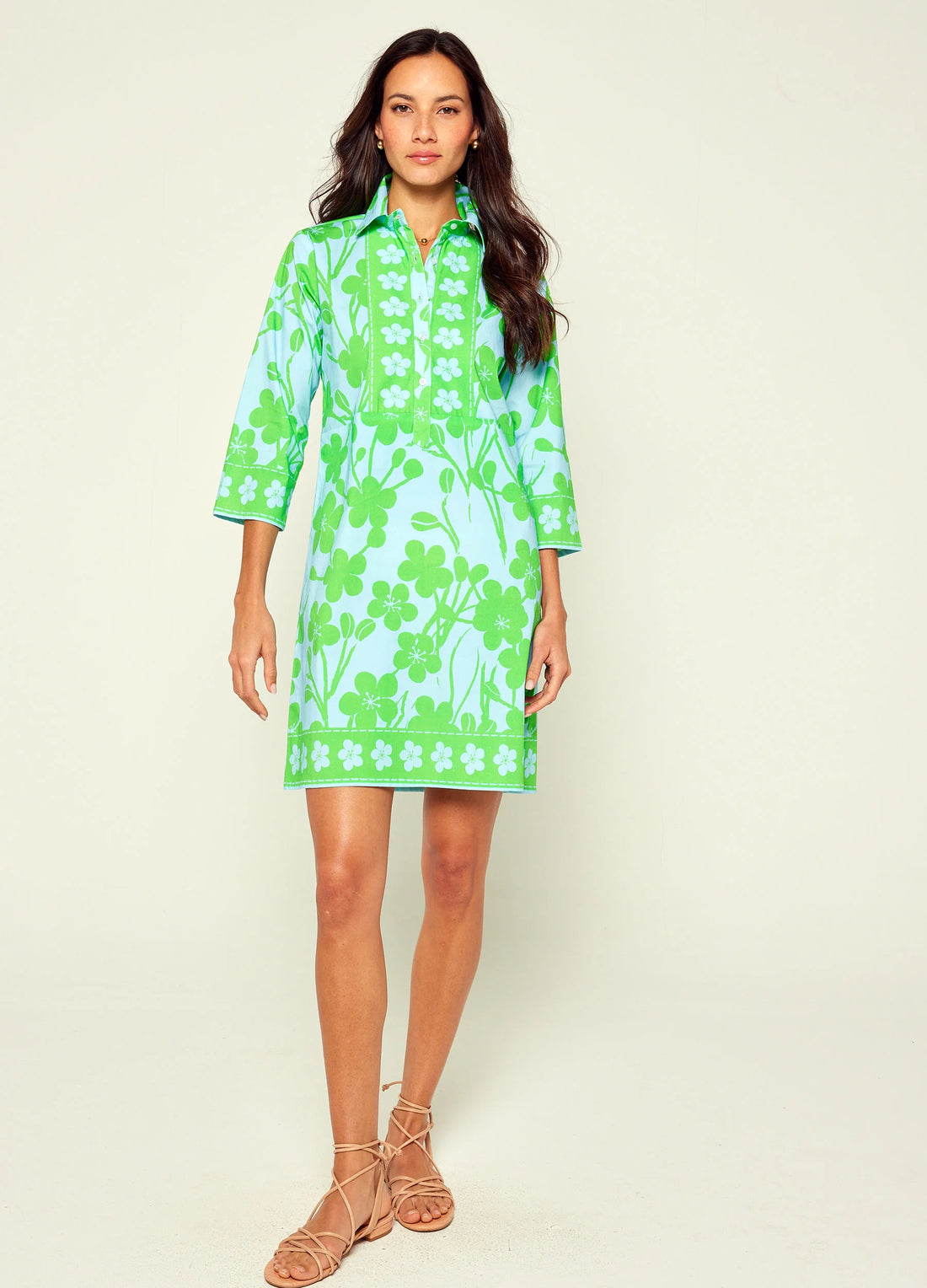 Petal Stretch Shirt Dress
