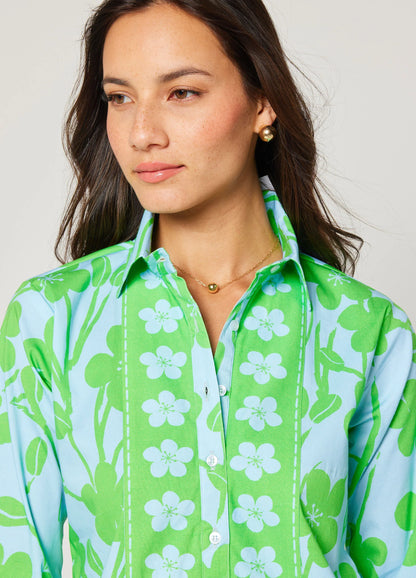 Petal Stretch Shirt Dress
