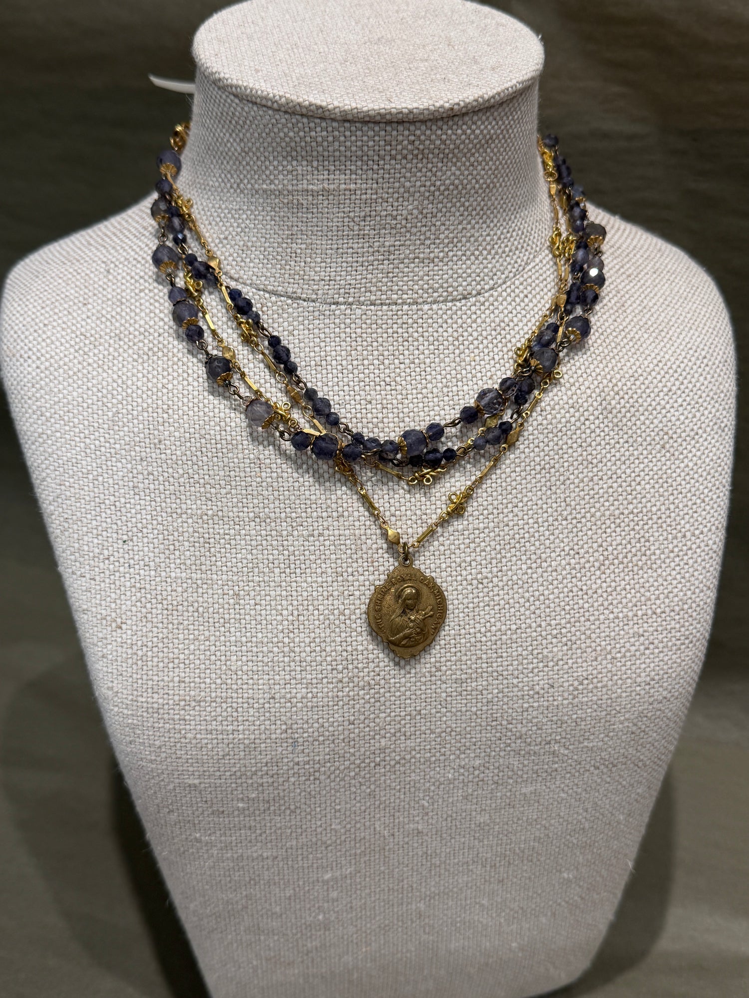 The Amethyst Iolite Layered Necklace
