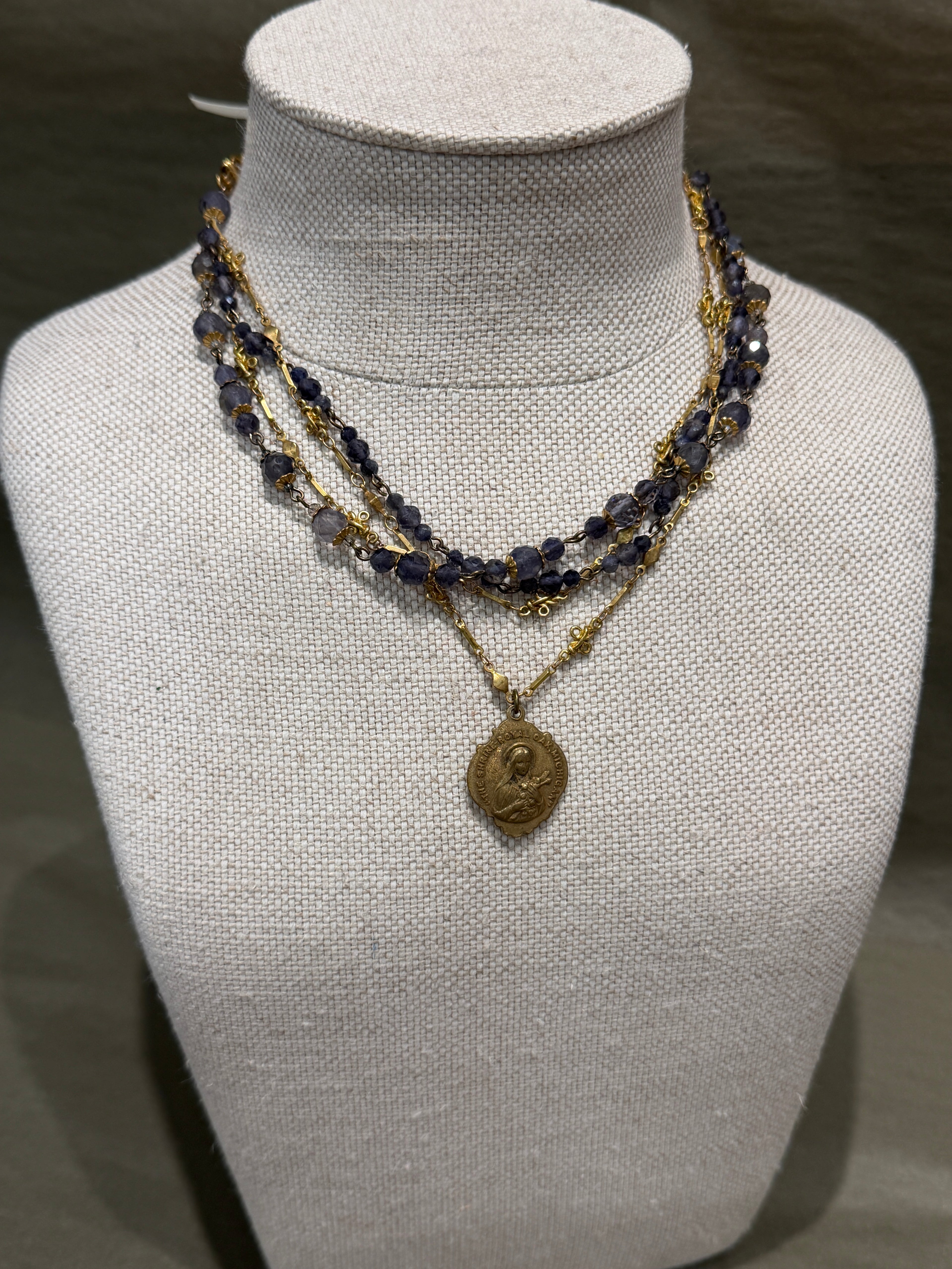 The Amethyst Iolite Layered Necklace
