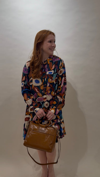 Uncle Frank Abstract Print Shirtdress