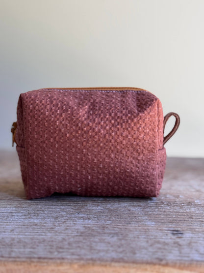 Terracotta Quilted Mini Pouch