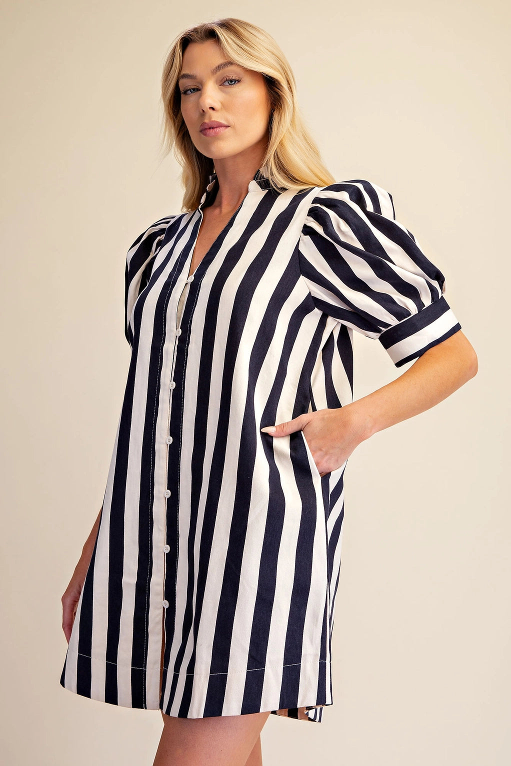 Classic Striped Mini Dress