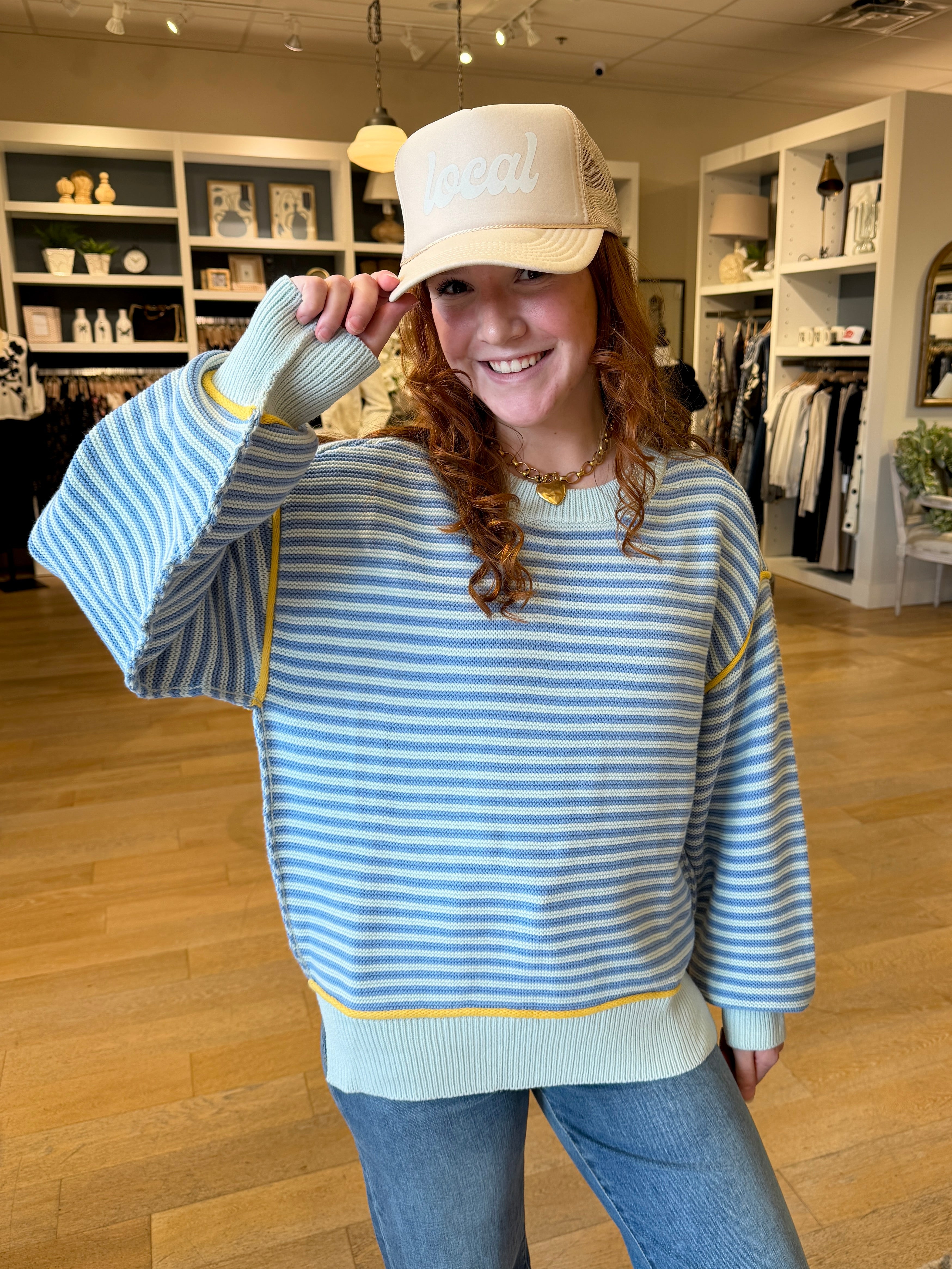 Coastal Stripe Oversize Sweater