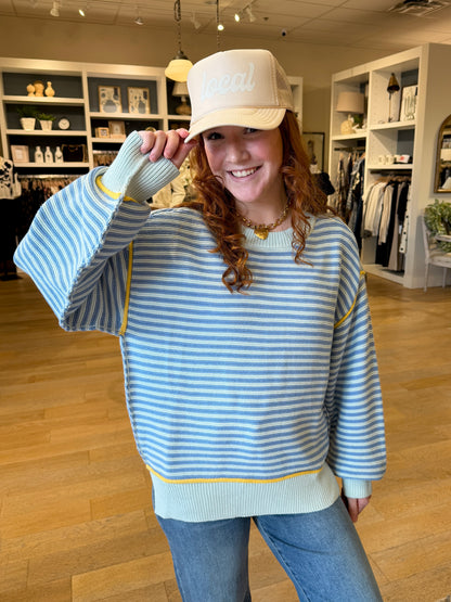 Coastal Stripe Oversize Sweater
