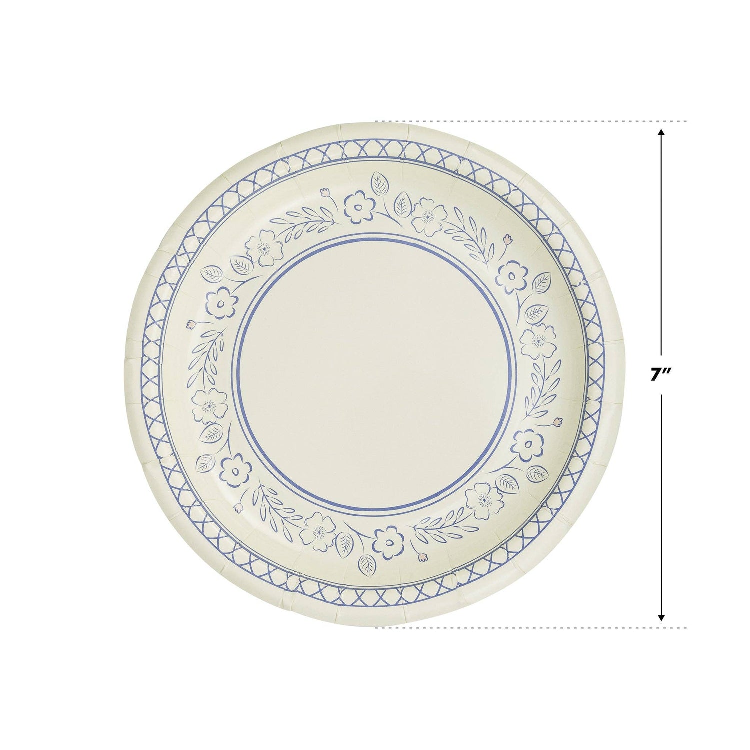 Pembroke Floral 7&quot; Paper Dessert Plate