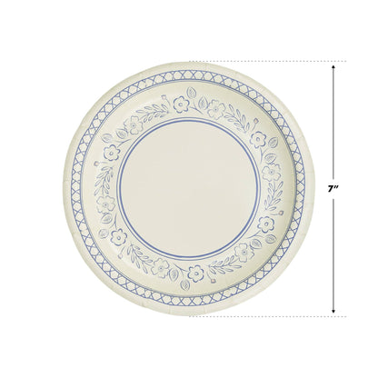 Pembroke Floral 7&quot; Paper Dessert Plate