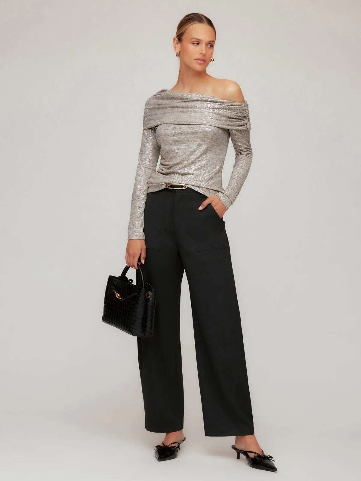 Fifteen Twenty Asymmetric One-Shoulder Top