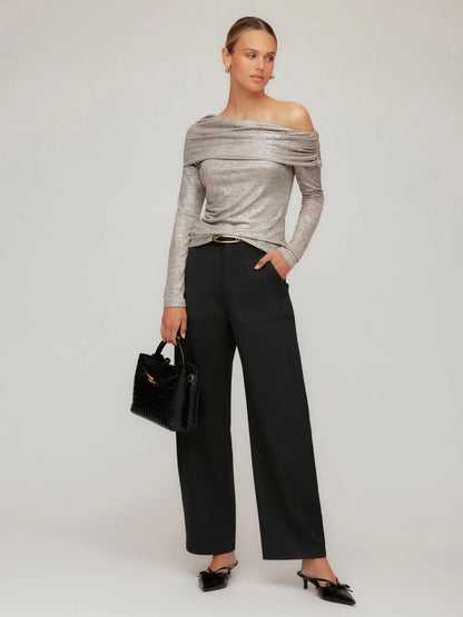 Fifteen Twenty Asymmetric One-Shoulder Top