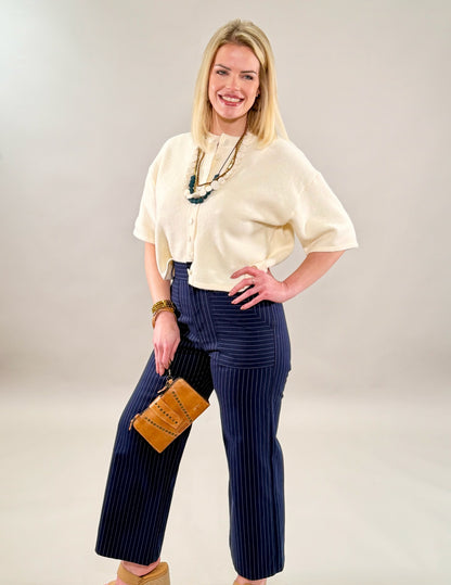 Cozy Button-Front Short Sleeve Cardigan