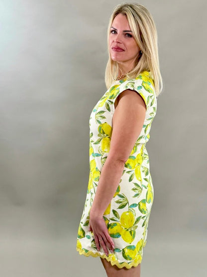 Uncle Frank Zesty Lemon Shift Dress