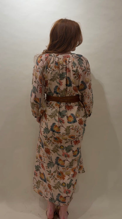 Airy Boho V-Neck Floral Maxi Dress