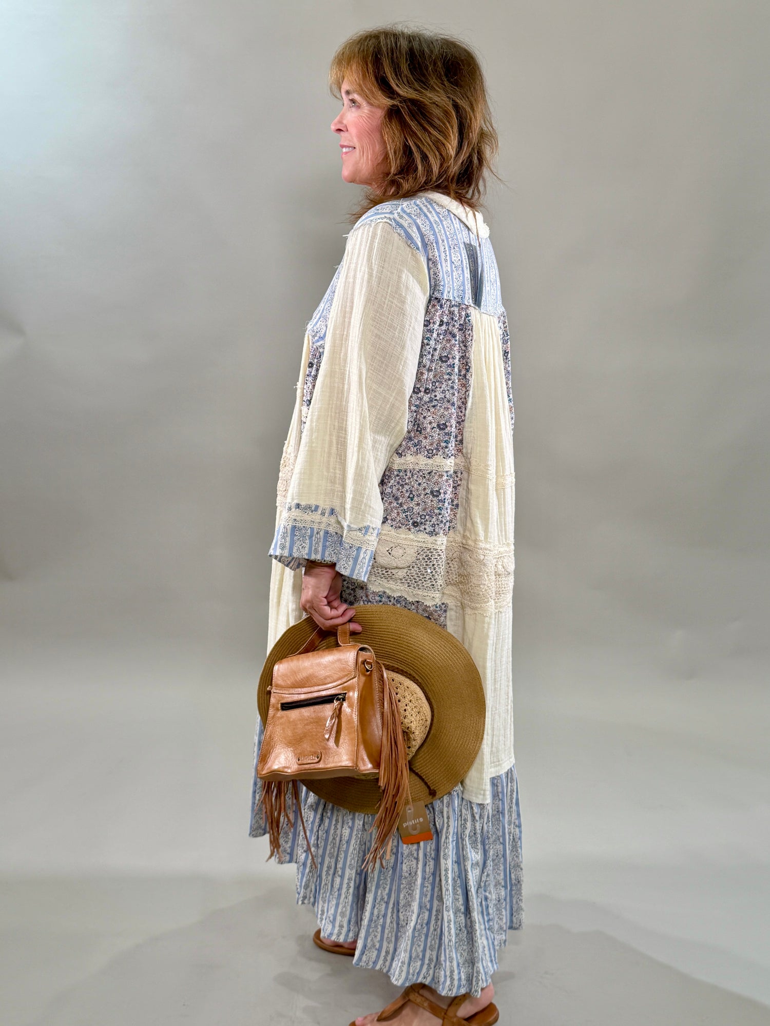Boho Natural Blue Multi Dress